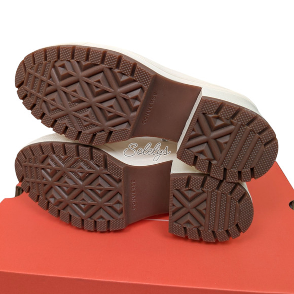 Converse Chuck 70 De Luxe Heel Platform Egret White Sneaker Boot Womens 10 NEW - Picture 8 of 9